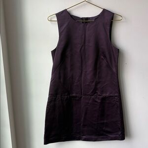 Theory Satin Shift Dress in Maroon Wine Lined Cocktail Dressy Wedding Size 10